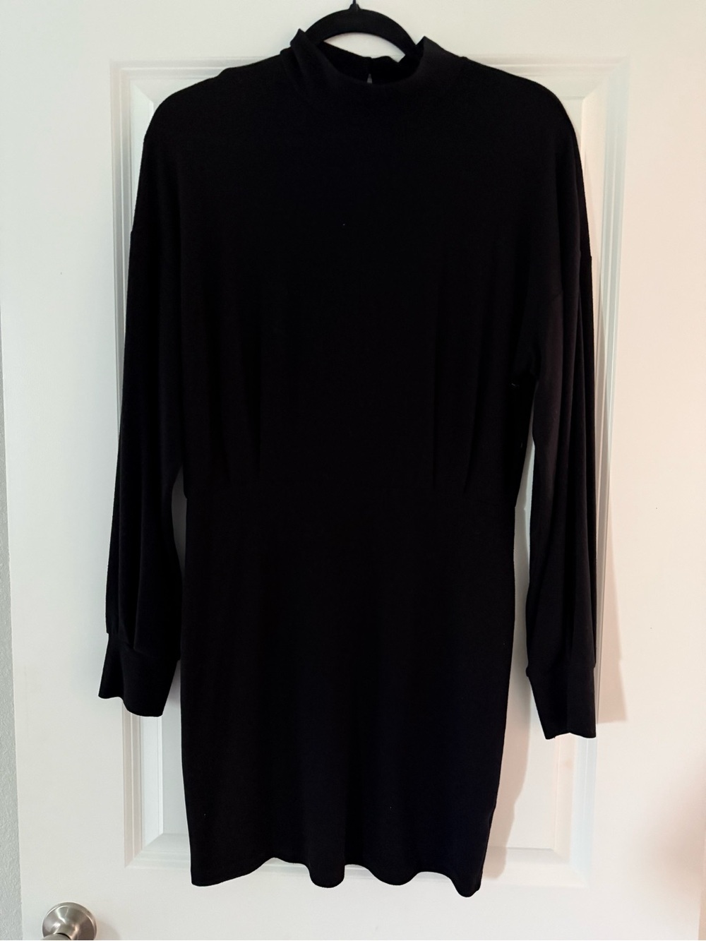 She + Sky Black Turtleneck Long-Sleeve Sweater Dress